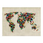 Fotótapéta - Világtérkép - színek kaleidoszkópja