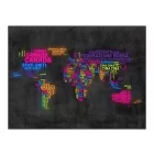 Fotótapéta - Színes világtérkép olasz országnevekből