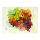 Fotótapéta - Lengyelország színes térképe