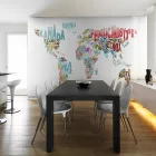 Fotótapéta - Világtérkép lengyel országnevekből