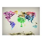 Fotótapéta - Világtérkép táncoló füstösvényekből