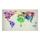 Fotótapéta - Világtérkép táncoló füstösvényekből 2