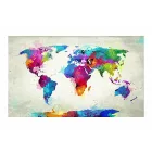 Fotótapéta - Világtérkép vidám színekben 2