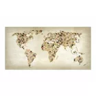 Fotótapéta - Négyzetes mintás világtérkép