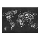 Fotótapéta - Világtérkép fekete-fehérben 2